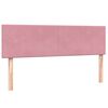 vidaXL Sommier &agrave; lattes de lit avec matelas et LED rose 140x210 cm velours