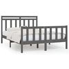 vidaXL Cadre de lit sans matelas bois massif de pin gris 140x200 cm