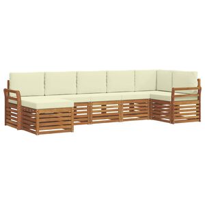 vidaXL Ensemble de canap&eacute;s d'ext&eacute;rieur 7 pc Naturel et Cr&egrave;me