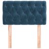 vidaXL T&ecirc;te de lit Bleu fonc&eacute; 80x7x78/88 cm Velours