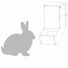 vidaXL Distributeur pour lapins Vert olive 12,5 x 26 x 28,5 cm