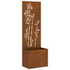 vidaXL &Eacute;cran de confidentialit&eacute; de jardin Floral Rouill&eacute; 50 x 140 cm