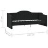 vidaXL Lit avec matelas et &eacute;clairage USB Noir Tissu 90x200 cm