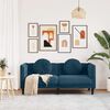vidaXL Canap&eacute; avec coussins 2 places bleu velours
