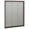 vidaXL Moustiquaire plissée pour fenêtre Aluminium Marron 60x80 cm