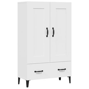 vidaXL Buffet haut Blanc 70x31x115 cm Bois d'ing&eacute;nierie