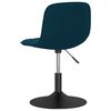 vidaXL Chaises pivotantes &agrave; manger lot de 2 bleu velours