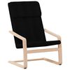 vidaXL Chaise de relaxation avec repose-pied Noir Tissu