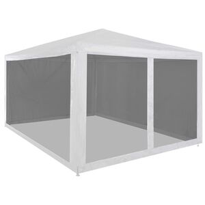 vidaXL Tente de r&eacute;ception avec 4 parois en maille 4 x 3 m