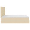 VidaXL Cadre de lit ottoman avec matelas cr&egrave;me 160x200 cm tissu