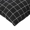 vidaXL Coussins &Eacute;parpill&eacute;s &Agrave; carreaux 4 pcs Carreaux Noirs 40 x 40 cm