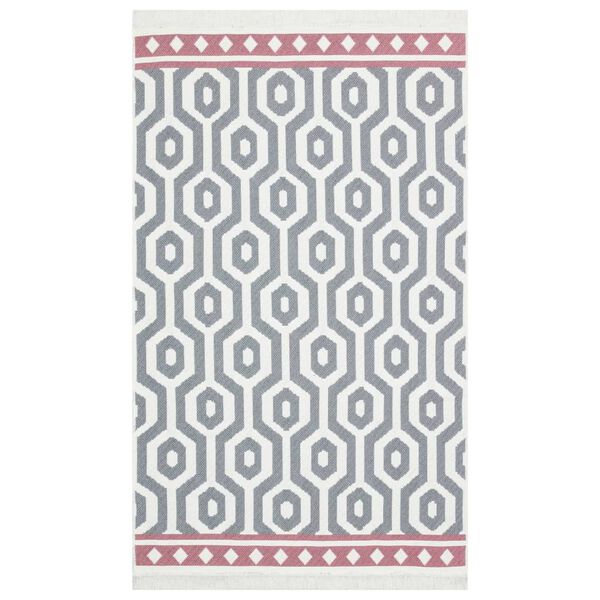vidaXL Tapis Gris 120x180 cm Coton