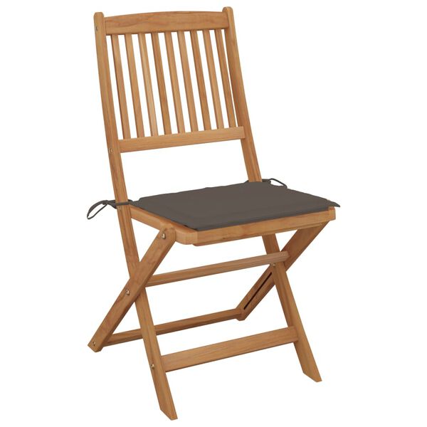 vidaXL Chaises pliables de jardin lot de 8 avec coussins Bois d'acacia