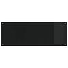 vidaXL Protection de cuisine Noir 110 x 40 cm verre tremp&eacute;