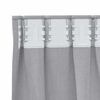 vidaXL Rideaux occultants avec anneaux 2 pcs Gris m&eacute;tal 225 x 140 cm