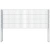 vidaXL Poteaux de cl&ocirc;ture 10 pcs argent&eacute; 140 cm acier galvanis&eacute;