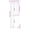 vidaXL Buffet haut Sonoma gris 34,5x34x180 cm Bois d'ing&eacute;nierie