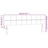 vidaXL T&ecirc;te de lit &agrave; LED Gris fonc&eacute; 200x5x78/88 cm Velours
