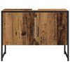 vidaXL Ensemble de mobilier de salle de bain avec porte 2 pcs Marron