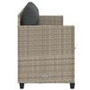 vidaXL Chaise longue avec coussins gris clair r&eacute;sine tress&eacute;e