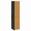 vidaXL Haut Armoire Ch&ecirc;ne noir 40 x 42,5 x 185 cm Bois d'ing&eacute;nierie