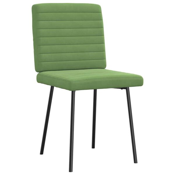 vidaXL Chaises &agrave; manger lot de 6 vert clair velours
