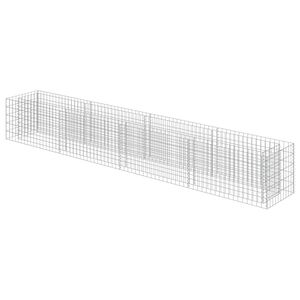 vidaXL Lit sur&eacute;lev&eacute; &agrave; gabion Acier galvanis&eacute; 360x50x50 cm