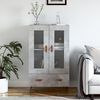 vidaXL Buffet haut gris b&eacute;ton 69,5x31x115 cm bois d'ing&eacute;nierie