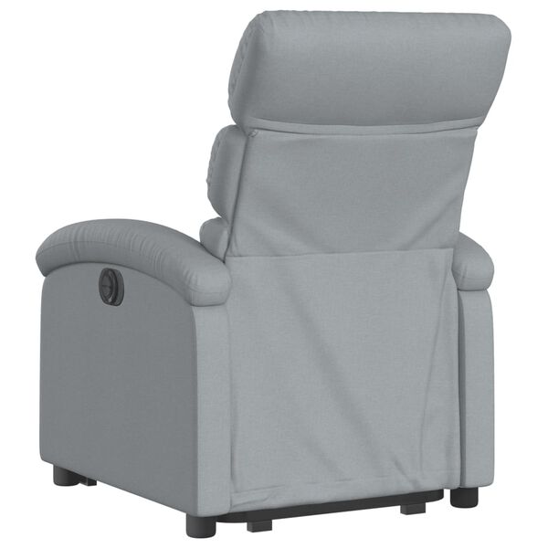 vidaXL Fauteuil inclinable &eacute;lectrique gris clair tissu