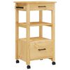vidaXL Chariot de cuisine MONZA 48x40x88,5 cm bois massif de pin