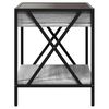 vidaXL Table basse avec LED Infinity sonoma gris 40x40x49 cm