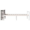 vidaXL Lit biblioth&egrave;que sans matelas blanc 90x200cm bois de pin massif
