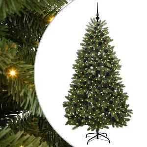 vidaXL Sapin de No&euml;l artificiel 210 cm 300 LED Blanc chaud Vert