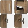 vidaXL Buffet Ch&ecirc;ne artisanal 88,5 x 30,5 x 73 cm Bois d'ing&eacute;nierie