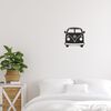 Homemania D&eacute;coration murale Mini fourgonnette 32x36 cm Acier Noir
