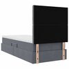 vidaXL Lit avec rangement et LED Gris fonc&eacute; 90 x 190 cm Velours