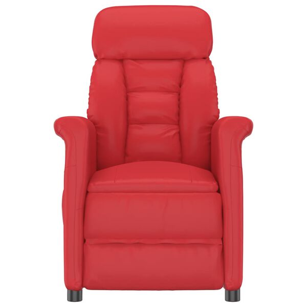 vidaXL Fauteuil de massage Rouge Similicuir