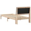 vidaXL Cadre de lit Marron et taupe 90 x 190 cm Bois massif en pin