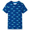 T-shirt pour enfants bleu fonc&eacute; 140