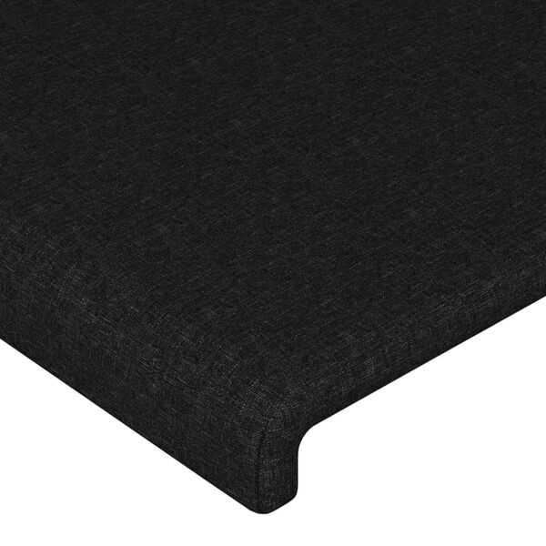 vidaXL T&ecirc;tes de lit 2 pcs Noir 72x5x78/88 cm Tissu