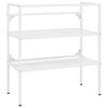 vidaXL Cadre de lavabo de salle de bain Blanc 79x38x83 cm Fer
