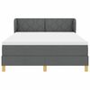 vidaXL Lit &agrave; ressorts avec matelas Gris fonc&eacute; 160 x 200 cm tissu