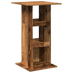 vidaXL Table de bar avec rangement vieux bois bois d&rsquo;ing&eacute;nierie