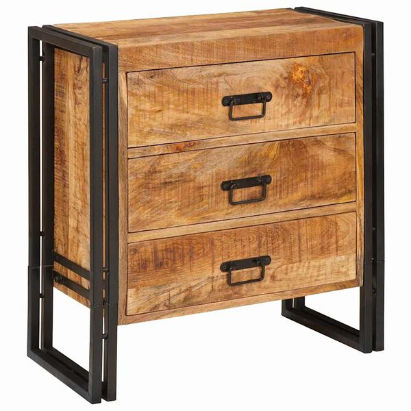 vidaXL Buffet avec tiroir Marron 66 x 33 x 70 cm Bois de mangue massif