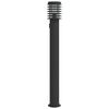 vidaXL Lampadaire d'ext&eacute;rieur avec sortie noir 110 cm acier inoxydable