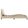 vidaXL Cadre de lit sans matelas cr&egrave;me 100x200 cm tissu