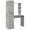 vidaXL Bureau Gris b&eacute;ton 113,5 x 39 x 168 cm 2 pc