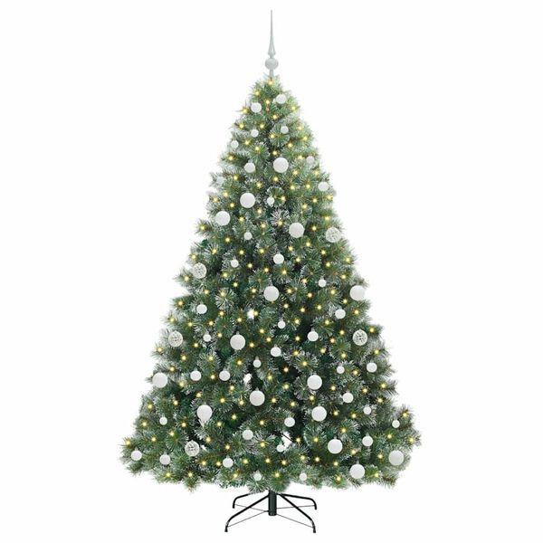 vidaXL Sapin de No&euml;l artificiel avec 300 LED Vert 180 cm PE et PVC