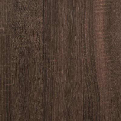 vidaXL Cadre de lit chêne marron 135x190 cm bois d'ingénierie et métal