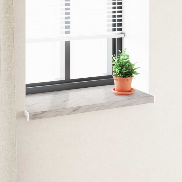 vidaXL Appui de fen&ecirc;tre Texte en marbre -enure 60 x 45 x 4,5 cm PVC